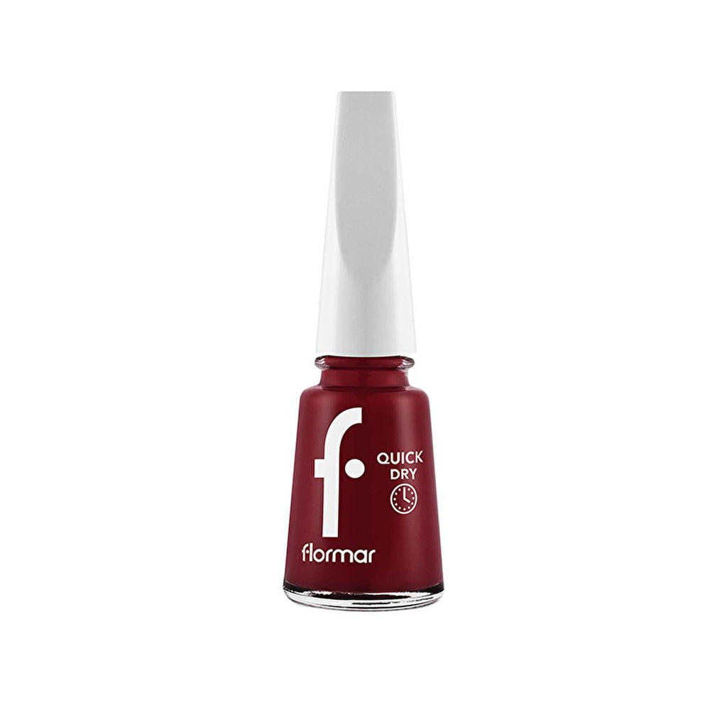 Flormar Quick Dry Nail Polish - Highly Pigmented, Long Lasting, 60-Second Drying Time