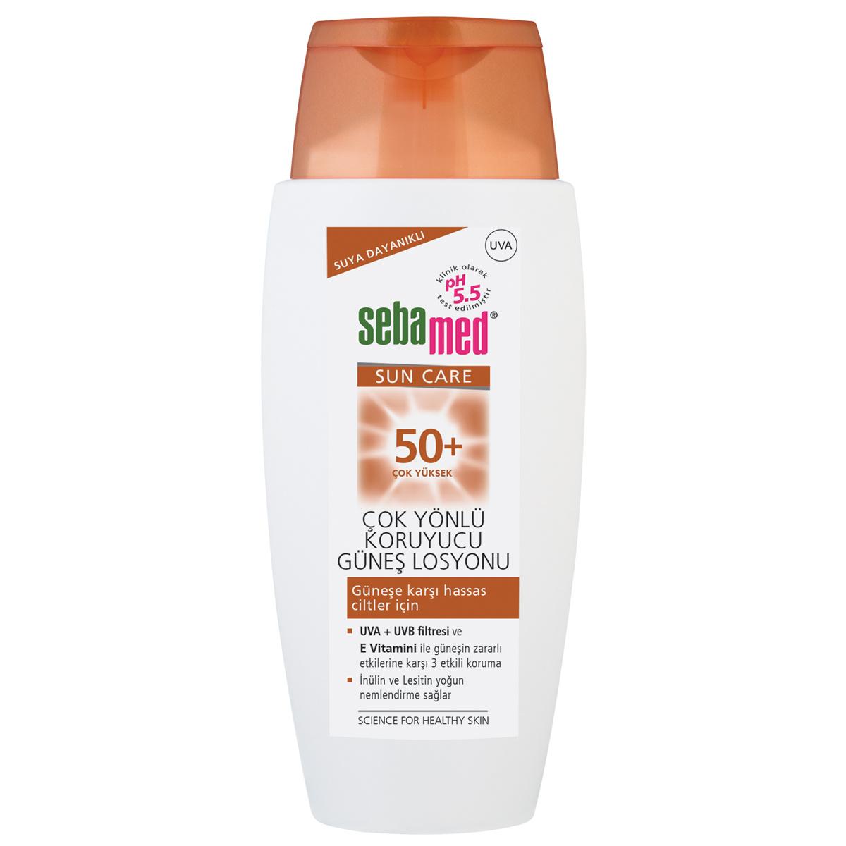 Sebamed SPF 50+ Sunscreen Lotion: UVA/UVB Protection, Water Resistant, Moisturizing - Sun Protection for Sensitive Skin