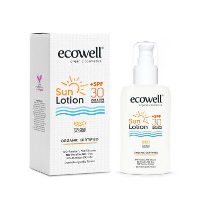 Ecowell Organic Sunscreen Lotion SPF 30 - Vegan, Natural Skincare with SPF 30 Protection