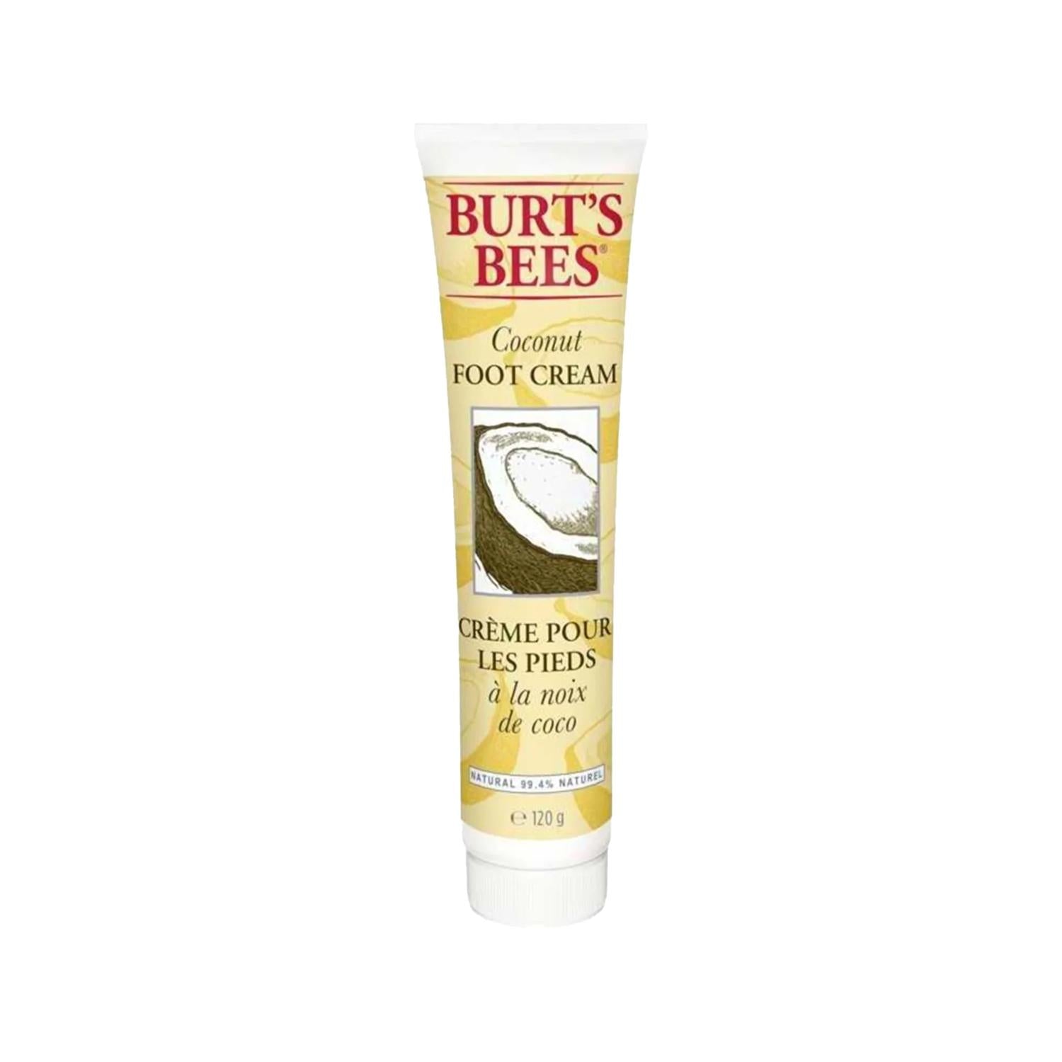 Burt's Bees Coconut Foot Cream - Moisturizing Natural Foot Care for Dry Skin - 120g