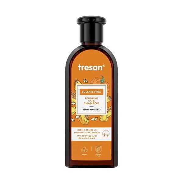 Tresan Sulfate Free Hair Repair Shampoo - Pumpkin Seed Oil for Damaged & Processed Hair, Vegan, Paraben & Silicone Free, Natural Hair Shampoo