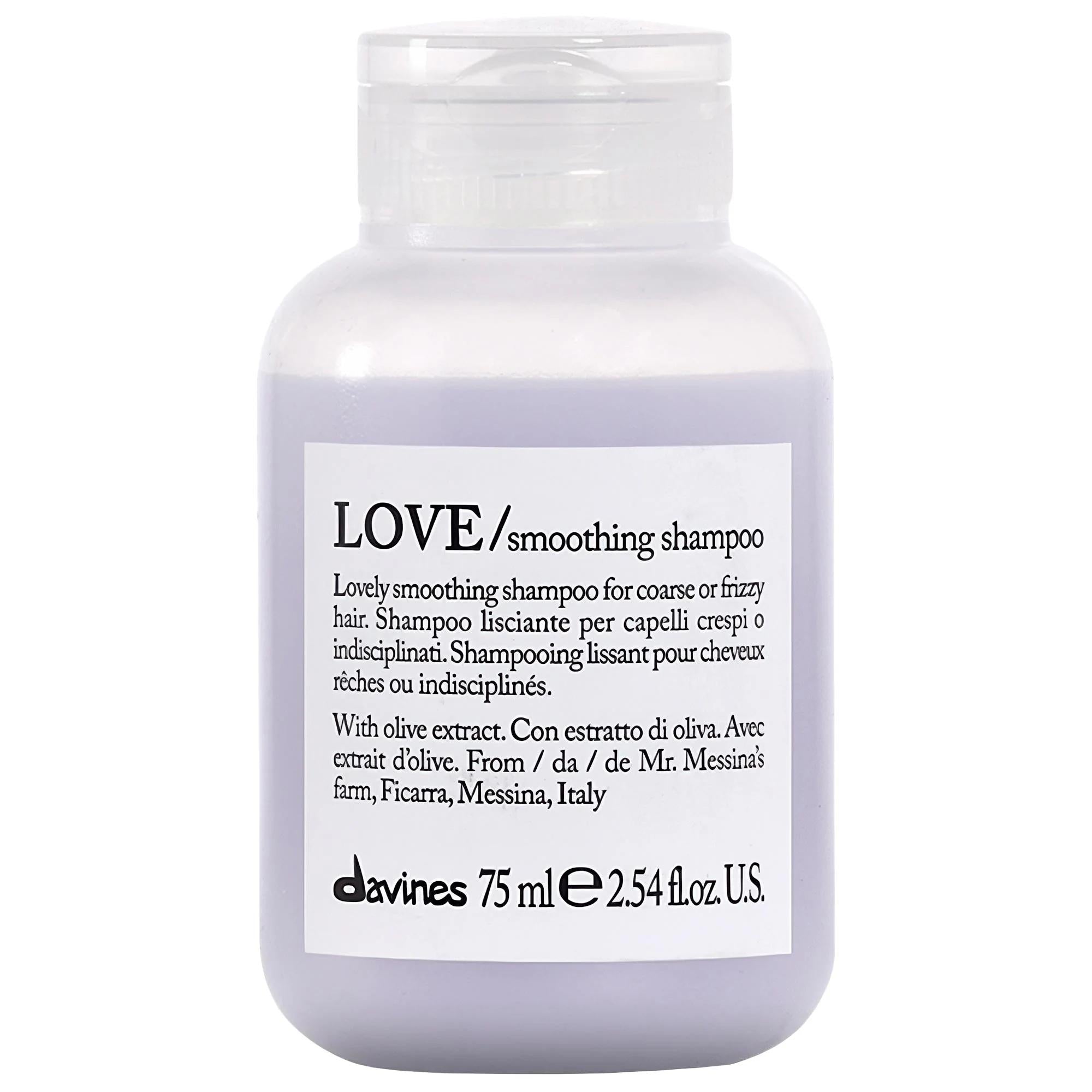 LOVE Smoothing Shampoo for Frizzy Hair - Vegan, Sulfate-Free, Nourishing Olive Extract