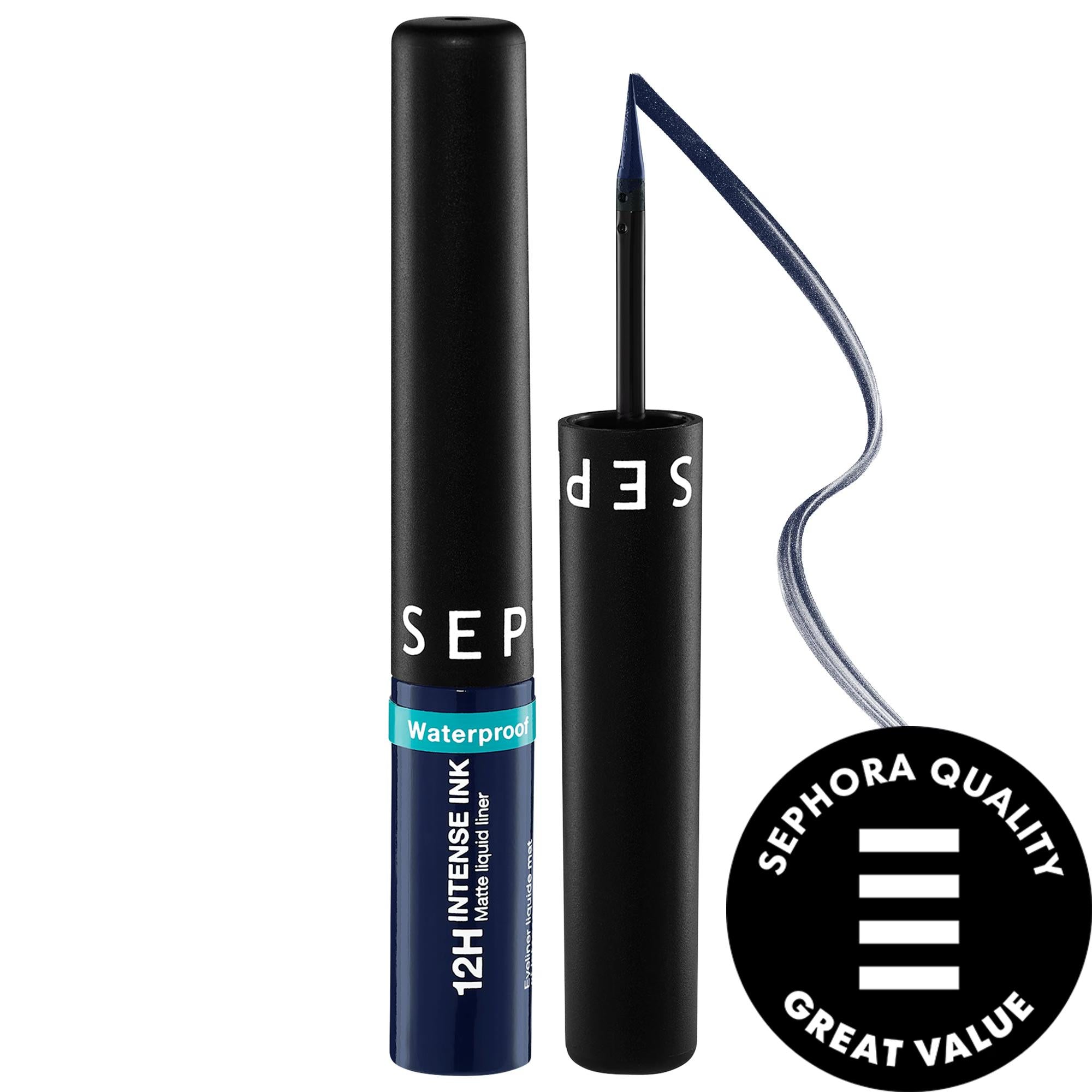 Intense Felt-Tip Waterproof Liquid Eyeliner - Long Lasting, Cruelty-Free Cosmetic for Precise Eye Makeup - Satin & Metallic Finishes