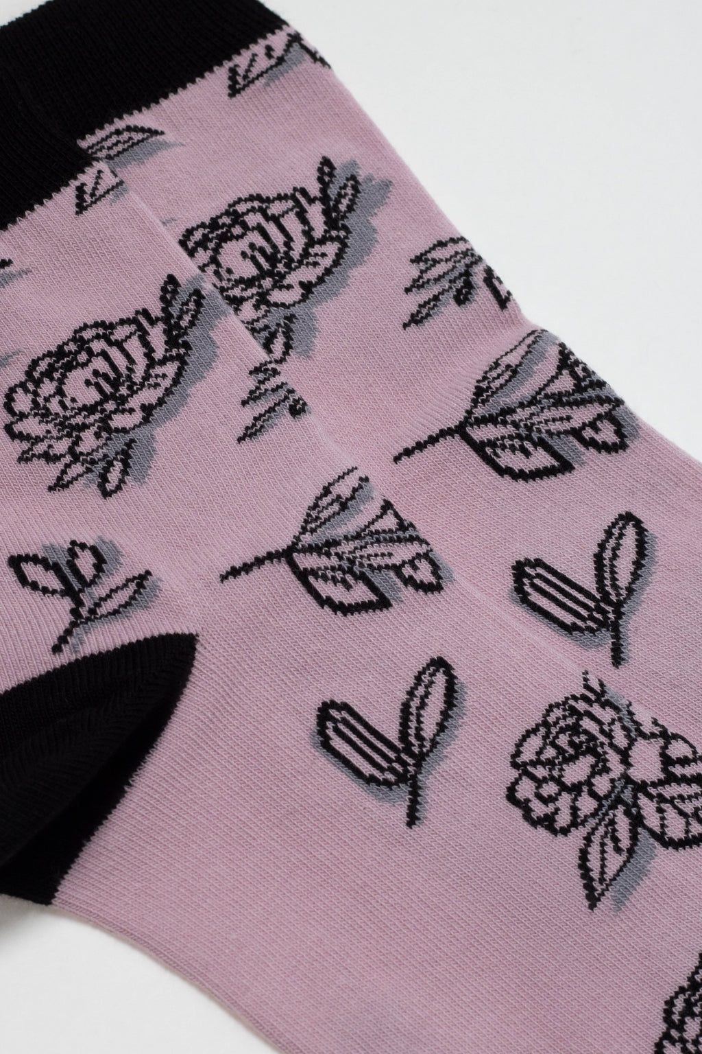 TheRanok.com Conte Cotton Socks Classic - 435 Flowers With Shadow — side view