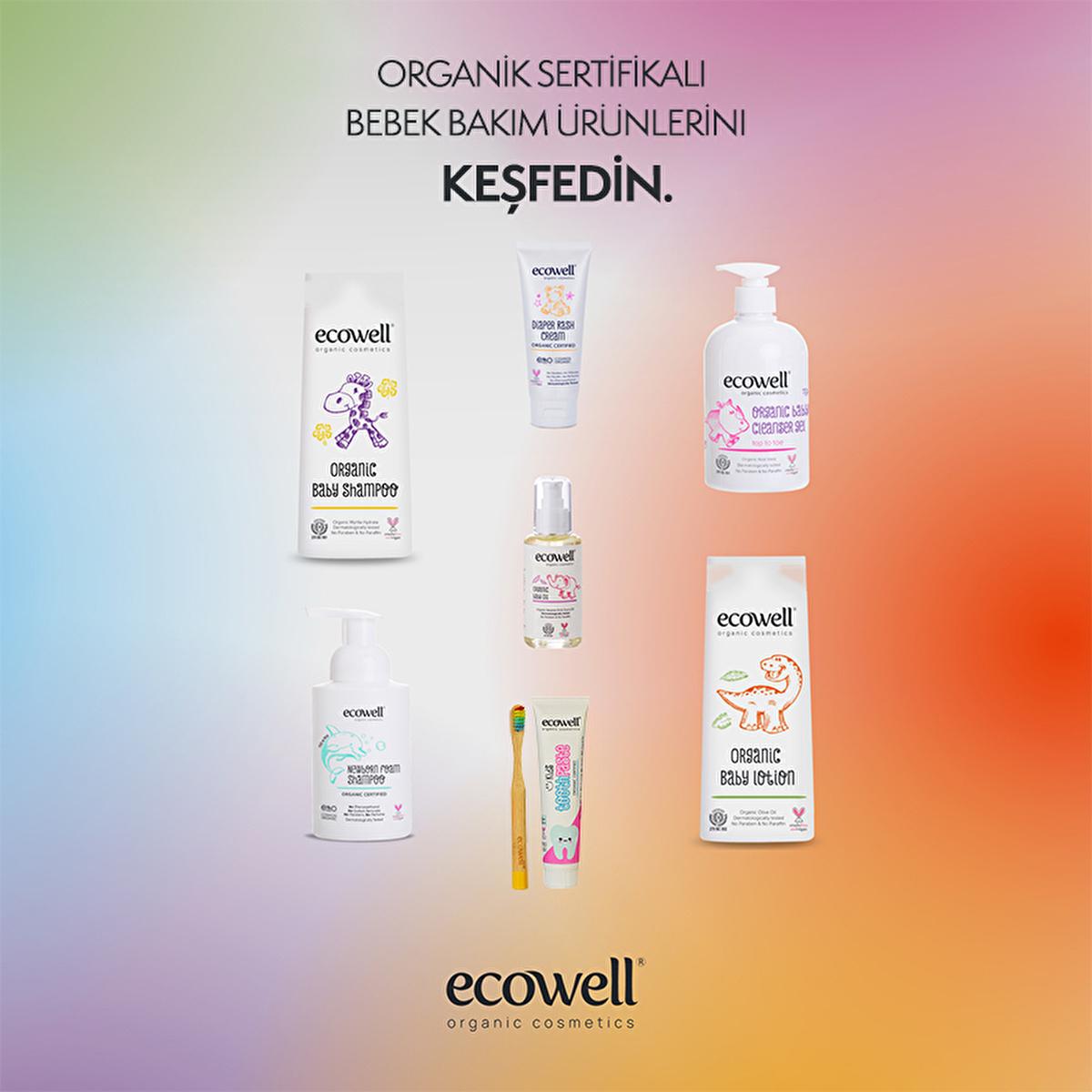 Ecowell Organic Children's Toothpaste - Cosmos Certified, Vegan, Blackberry Flavored for Kids 6+ Months