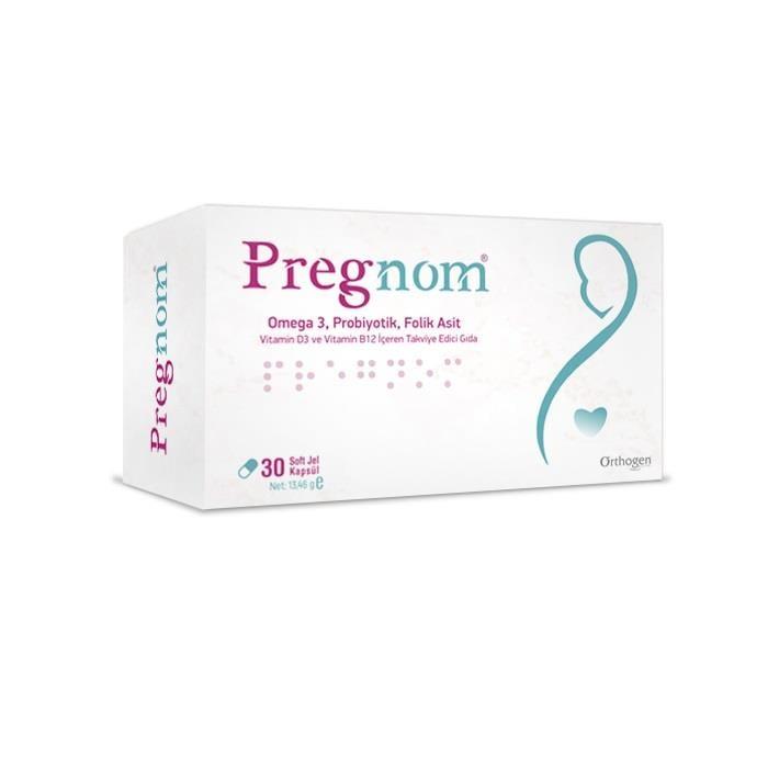 Pregnom - Omega-3, Probiotics, Folic Acid - 30 Soft Capsules