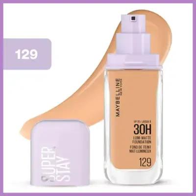 Maybelline New York Lumi Matte Foundation 129 - Matte Finish Foundation for Natural Look, Long Lasting & Lightweight