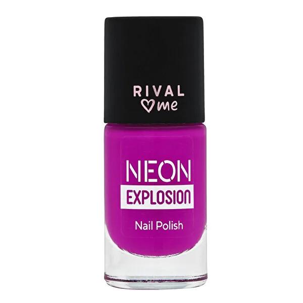 Rival Loves Me Neon Explosion Nail Polish No.11 Vibrant Purple 8 ml - Neon Nail Polish with UV Glow Effect