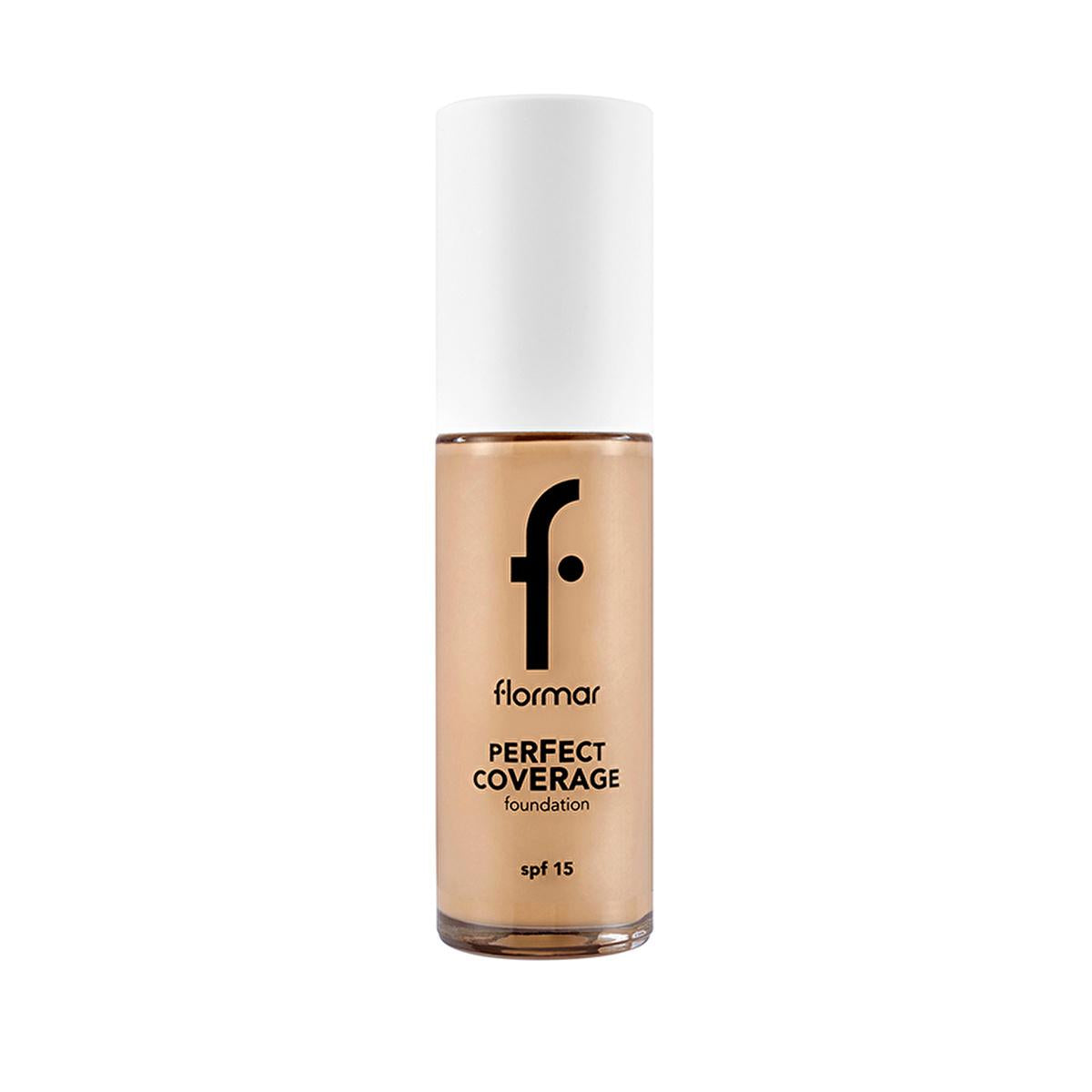 Flormar Perfect Coverage Foundation 121 Golden Neutral - Long-Lasting, SPF 15 Foundation for All Skin Types