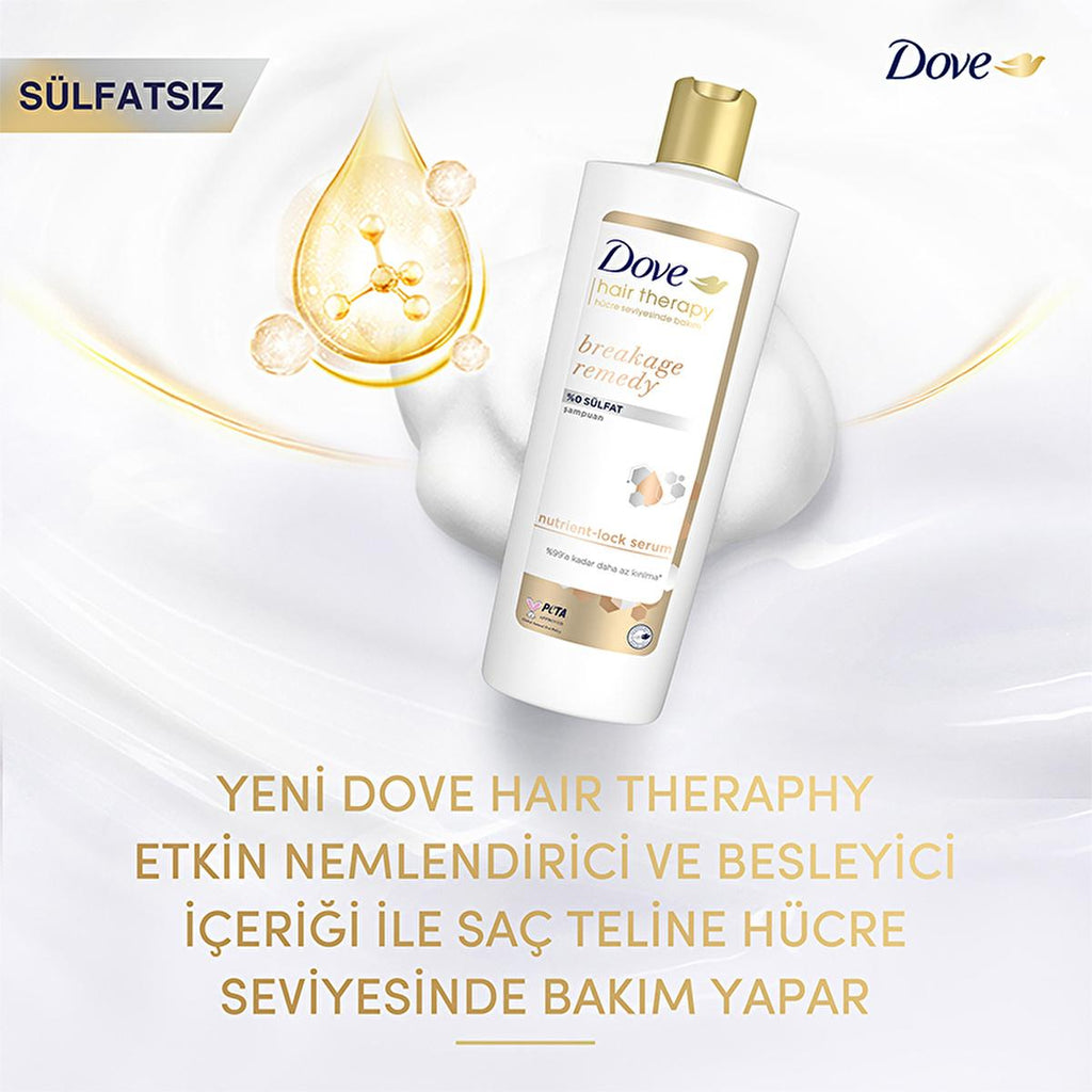 Dove Hair Therapy Breakage Remedy Shampoo - Nourishing, Anti-Breakage Hair Care for Damaged, Fragile Hair