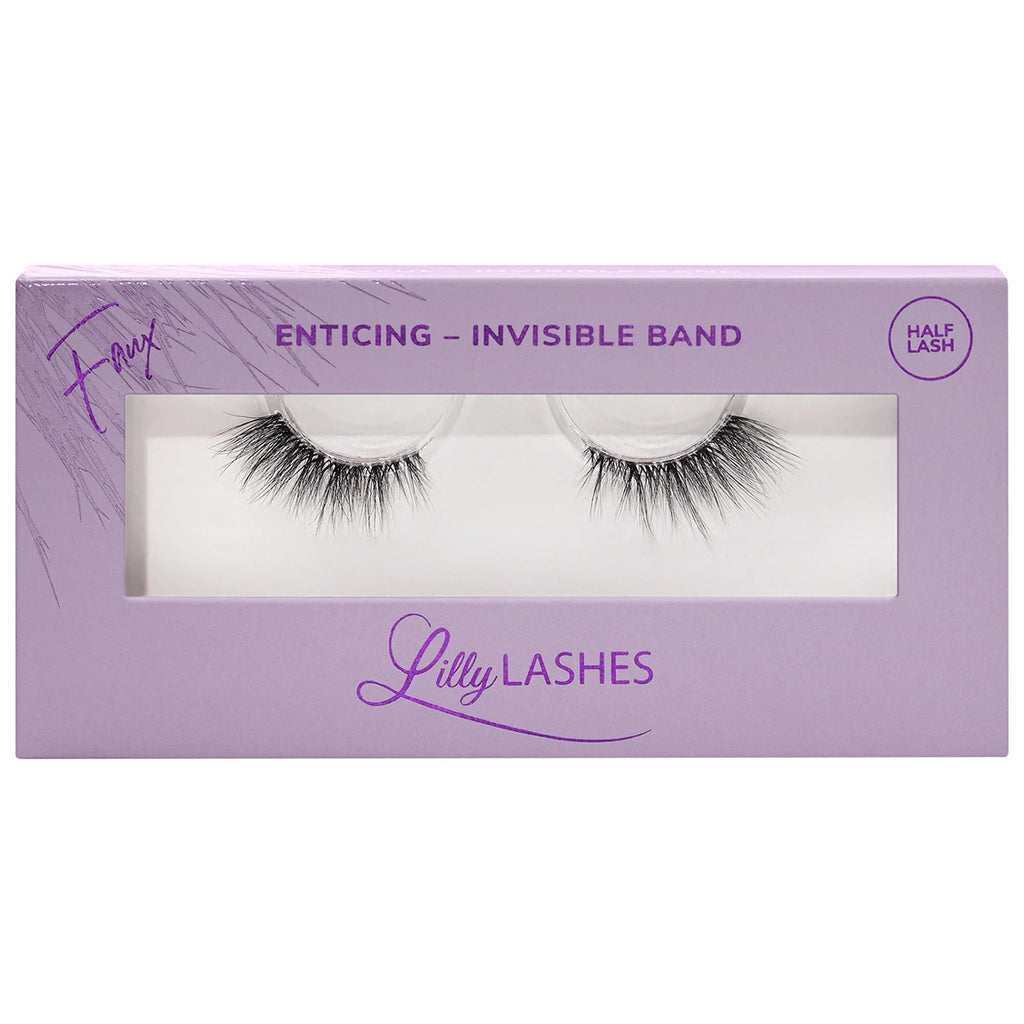 Sheer Band False Eyelashes: Natural Glam, Faux Mink, Reusable, Vegan & Cruelty-Free - Invisible Band for Undetectable Length & Volume