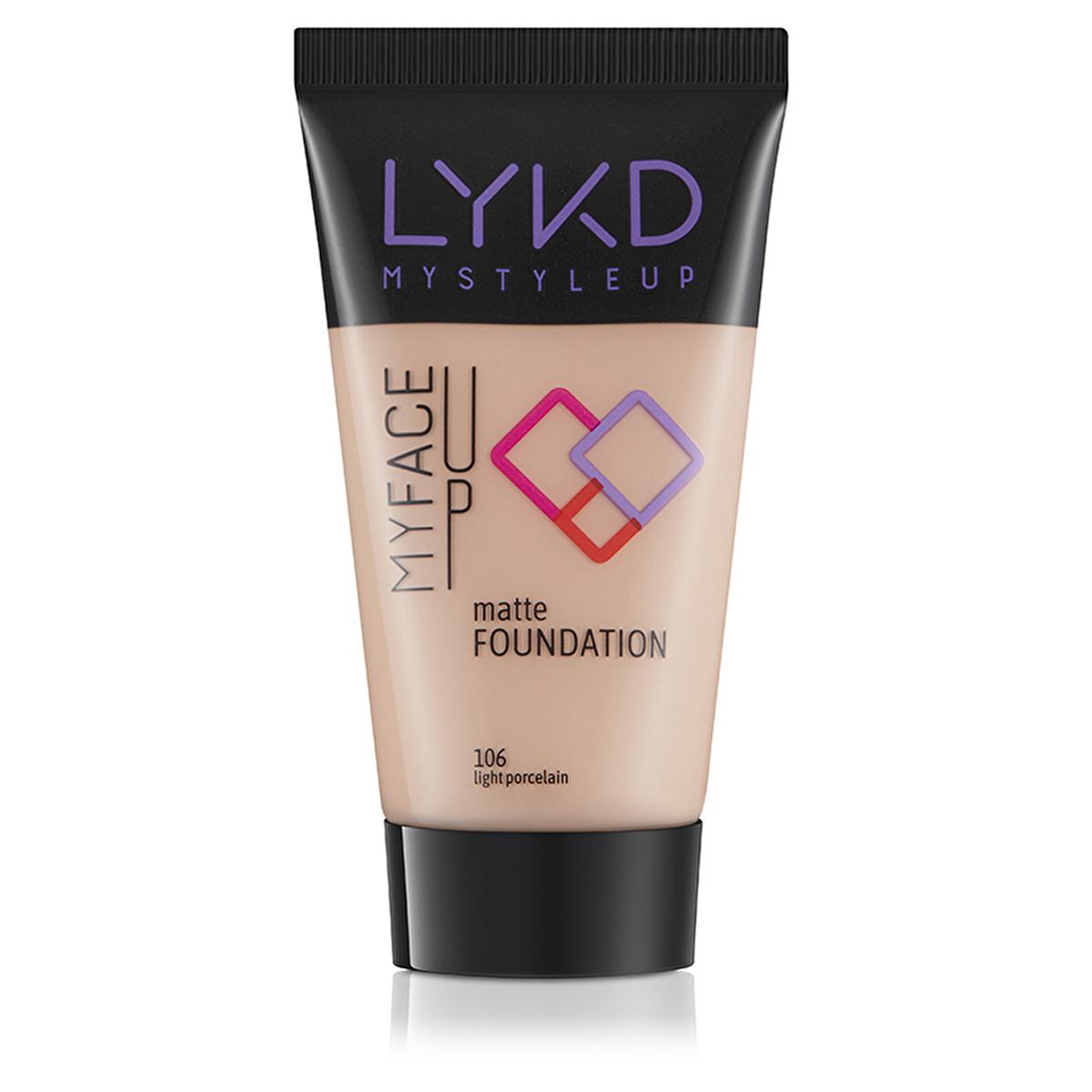 LYKD Matte Foundation 106 Light Porcelain - Matte Foundation for Flawless, Long-Lasting Makeup