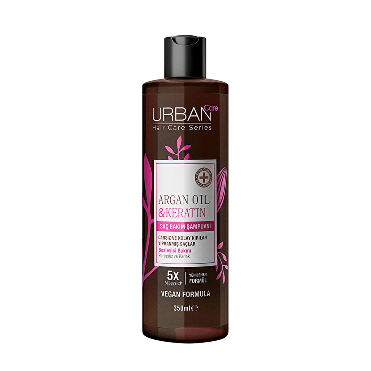 Urban Care Argan Oil & Keratin Anti-Breakage Shampoo: Nourishes, Repairs & Strengthens Damaged, Brittle Hair - Vegan, Cruelty-Free Formula