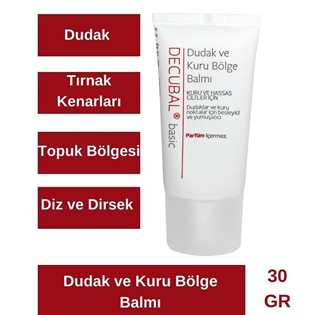 Decubal Lip and Dry Skin Balm - Moisturizing, Lanolin, Vitamin E - 1.01 fl oz