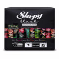 Sleepy Black Sanitary Pads - 40 Count, Chemical-Free, Hypoallergenic Menstrual Hygiene Products