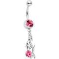 BodyCandy Pink Gem Cannon Ball Mermaid Belly Ring — main product shot