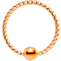 BodyCandy 20G 5/16 Rose Gold Tone Anodized So Twisted Captive Style Seamless Ring — main product shot