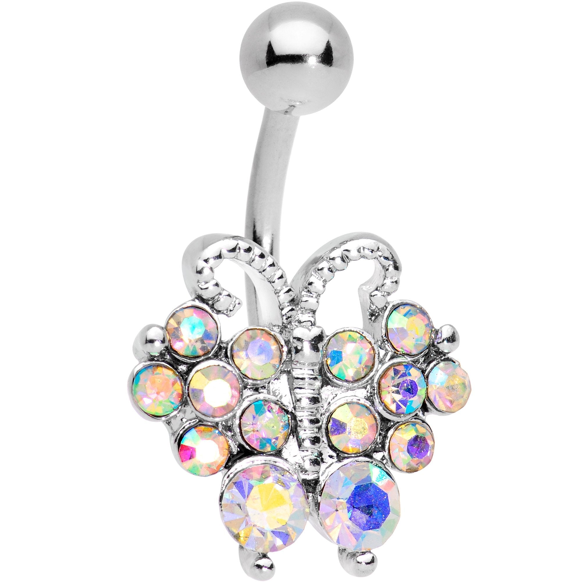 BodyCandy Aurora Gem Butterfly Bliss Belly Ring — main product shot