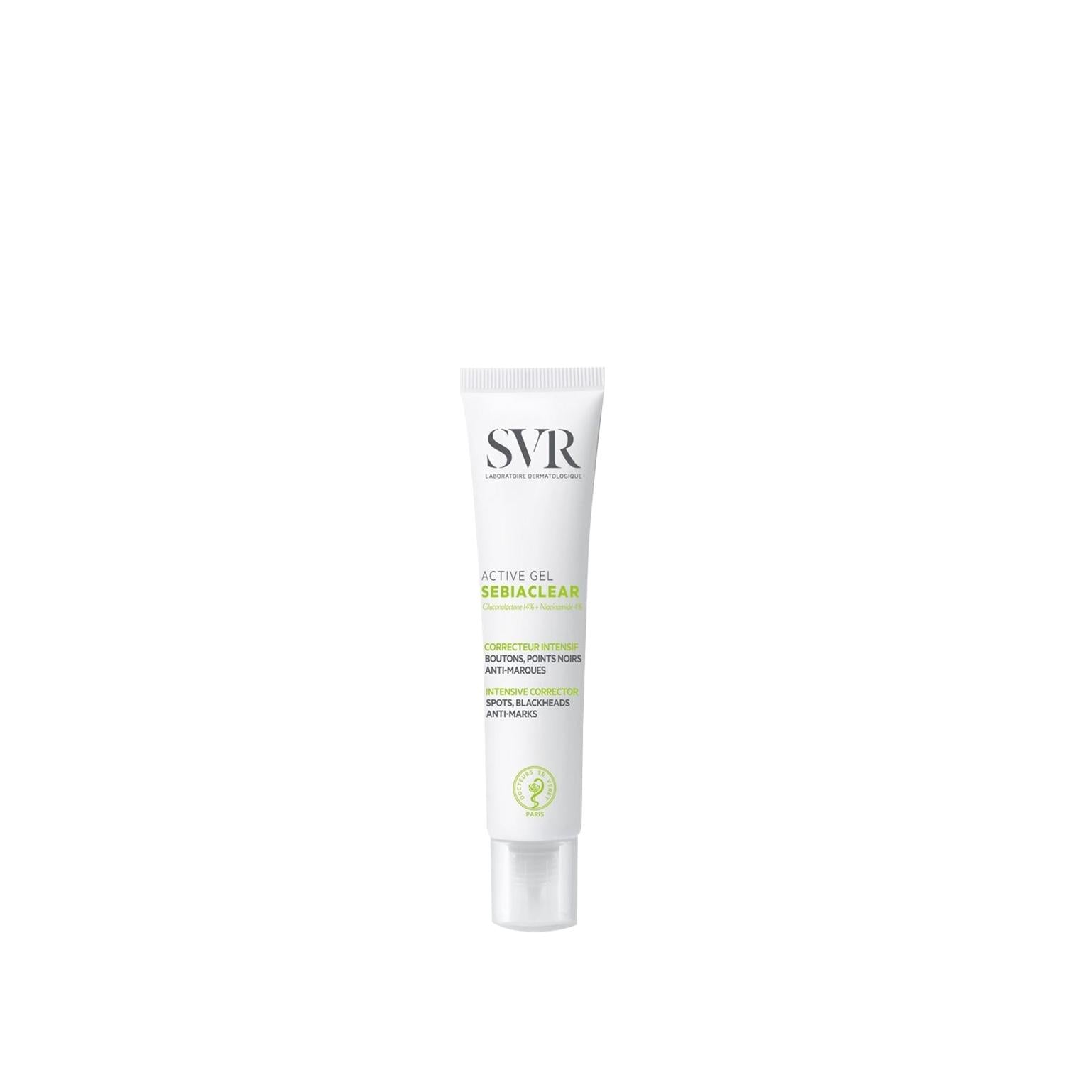 SVR Sebiaclear Active Gel 40ml - Skincare for Acne-Prone Skin, Dermatologically Tested