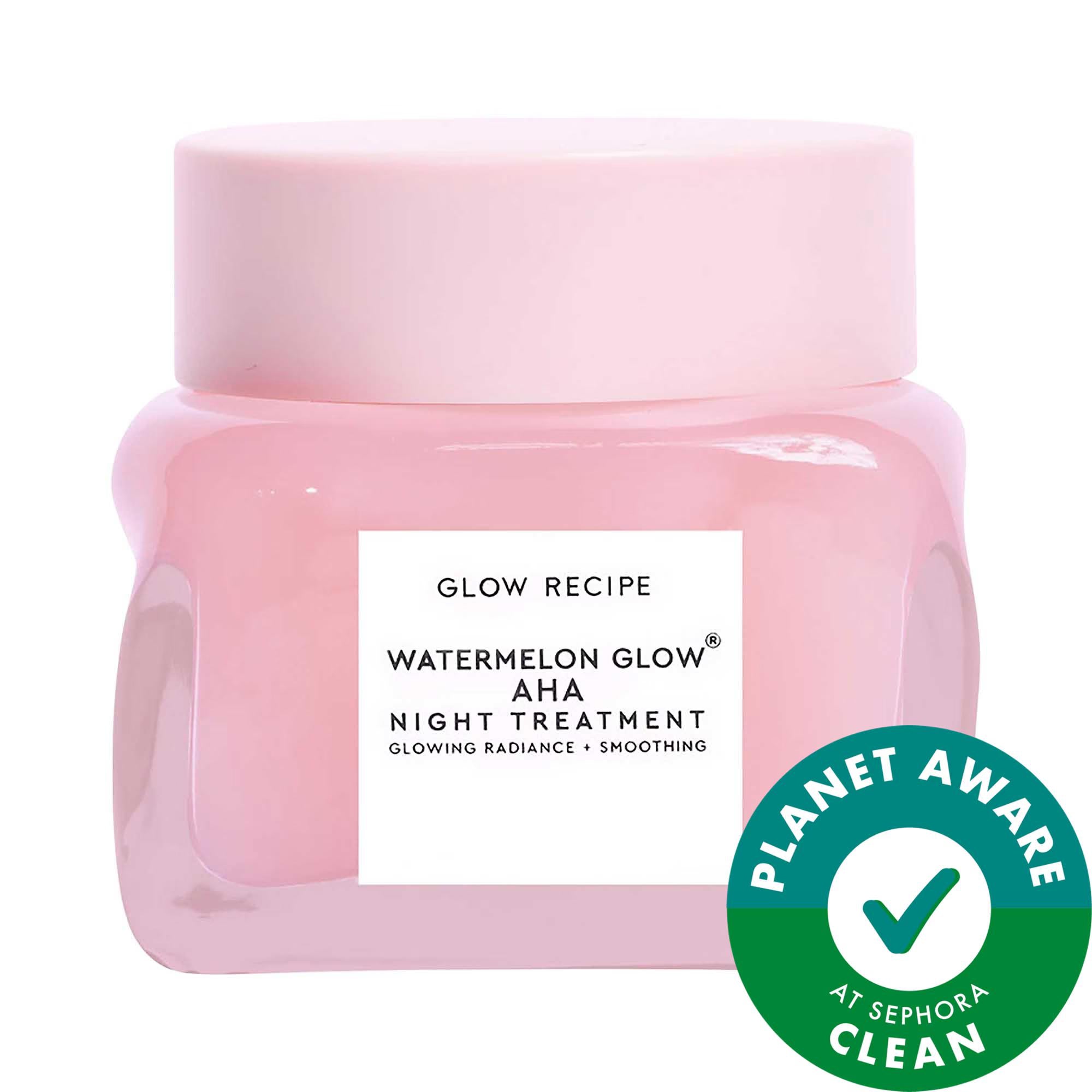 Watermelon Glow AHA Night Treatment Mask: Exfoliate, Hydrate & Brighten for Radiant Skin | Vegan & Cruelty-Free