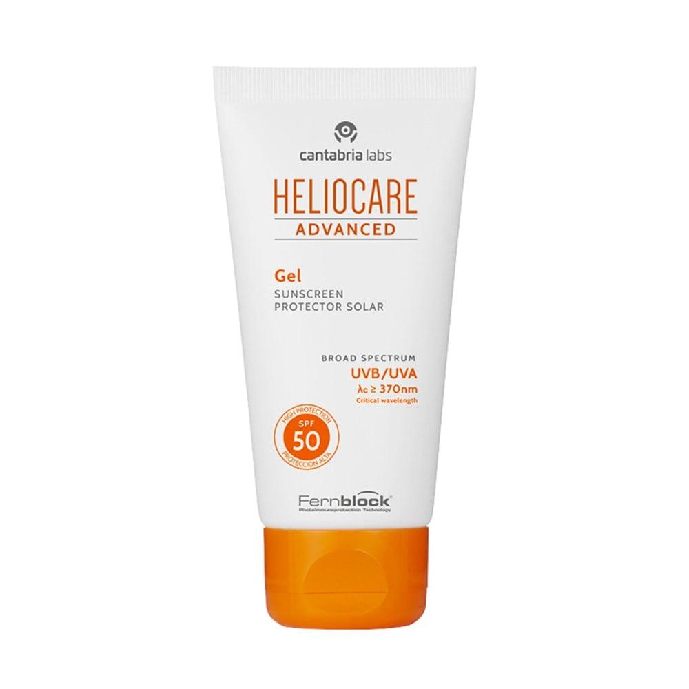 Heliocare Advanced Gel SPF 50 Sunscreen - Natural, Antioxidant, Non-Greasy Face Protection for All Skin Types