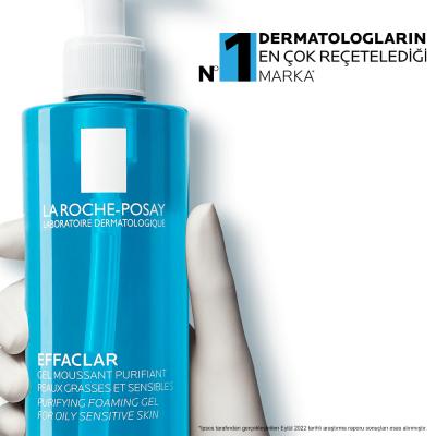 La Roche-Posay Effaclar: Oil Control & Acne Defense Facial Cleansing Gel - 400ml | Deep Pore Cleanser with Salicylic Acid