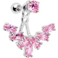 BodyCandy 1/4 Pink Gem Darling Fan Dangle Cartilage Tragus Piercing — main product shot
