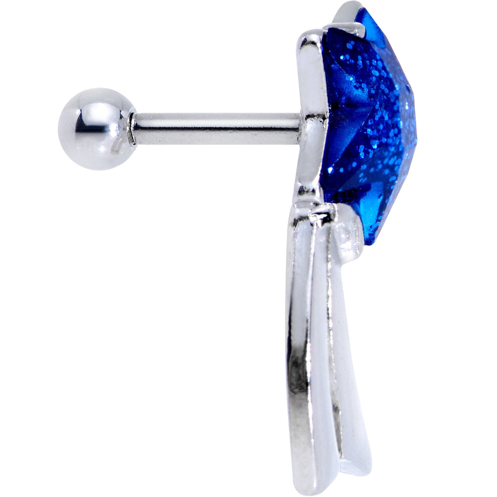 BodyCandy 16G 1/4 Blue Gem Star Comet Tragus Cartilage Earring — lifestyle context