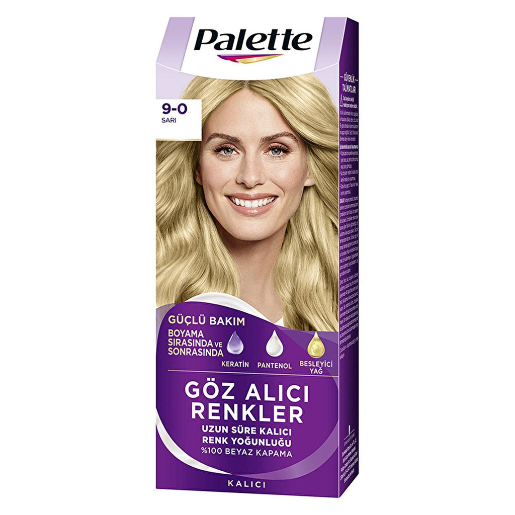 Palette 9-0 Sarõ Yellow Hair Dye: Vibrant, Long-Lasting Color with Keratin & Oils for Healthy, Shiny Hair