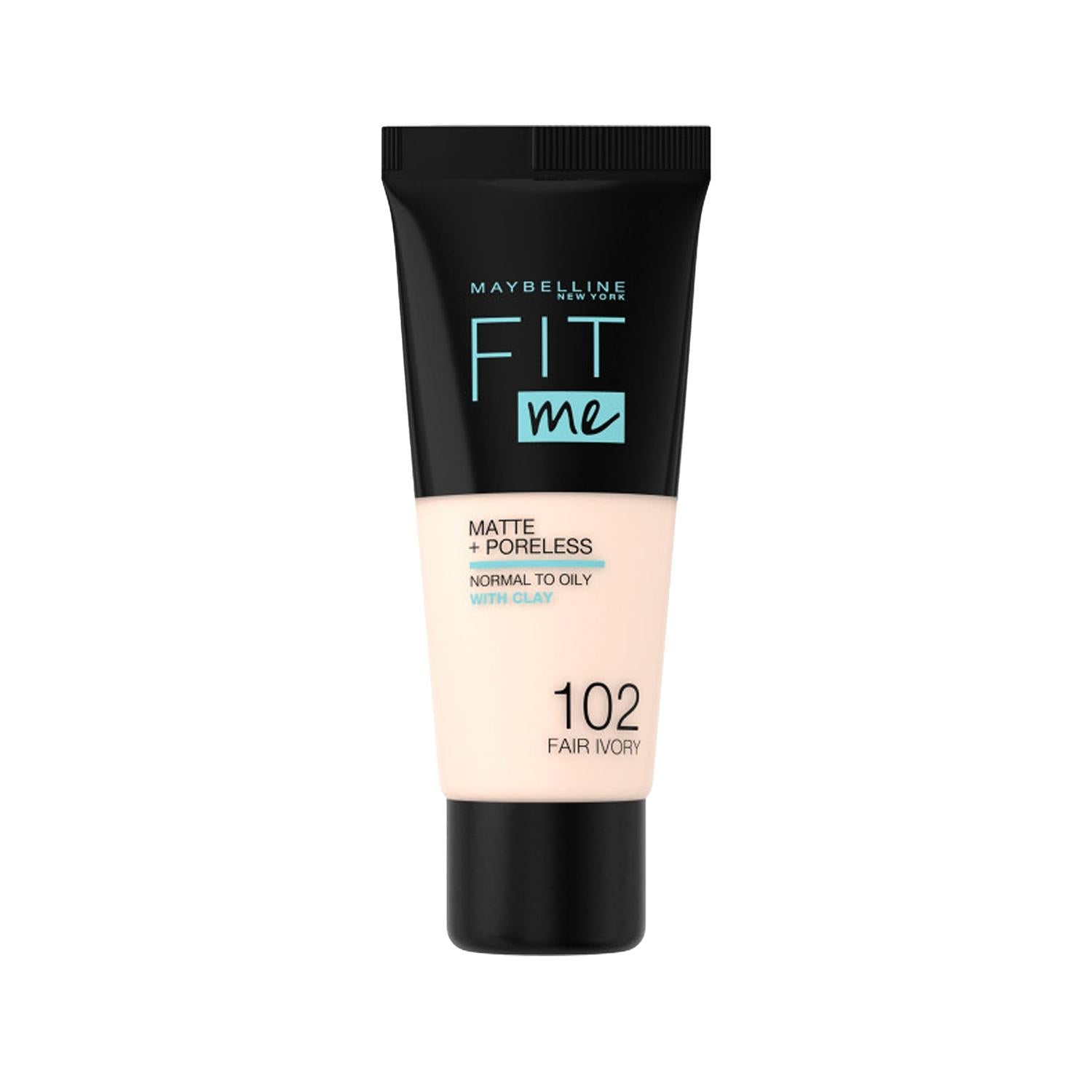 Maybelline New York Fit Me Matte Poreless Foundation - Fair Ivory, Matte Finish, Poreless Coverage