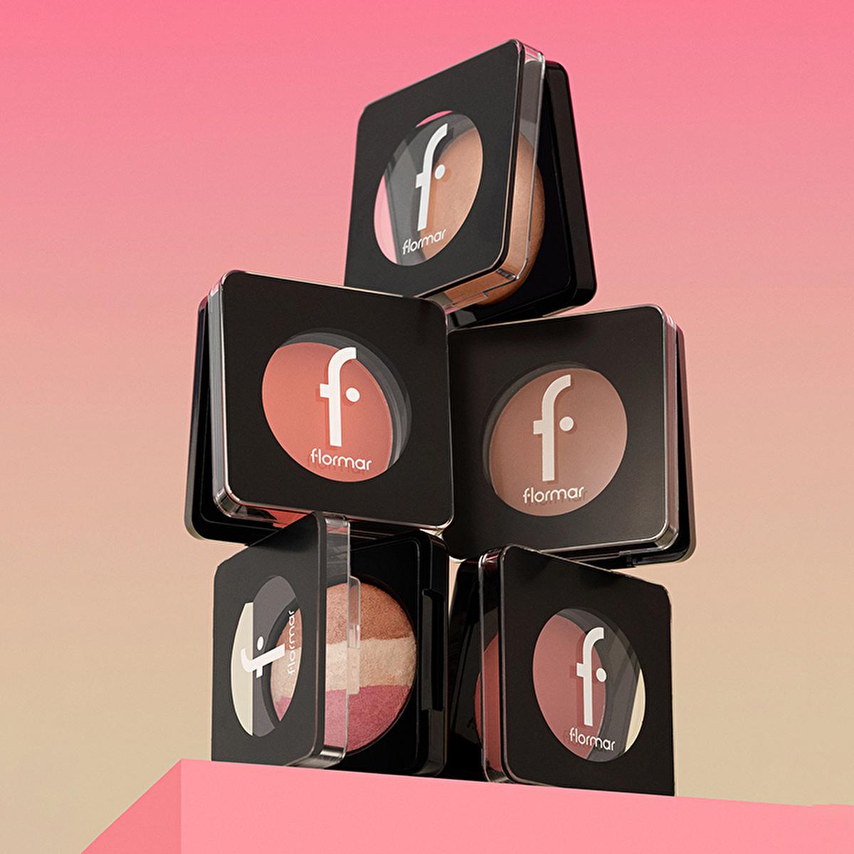 Flormar Baked Blush-On 059 Dusty Rose: High Pigment, Long Lasting, Vitamin E - Shimmer & Matte Blush for Radiant Skin