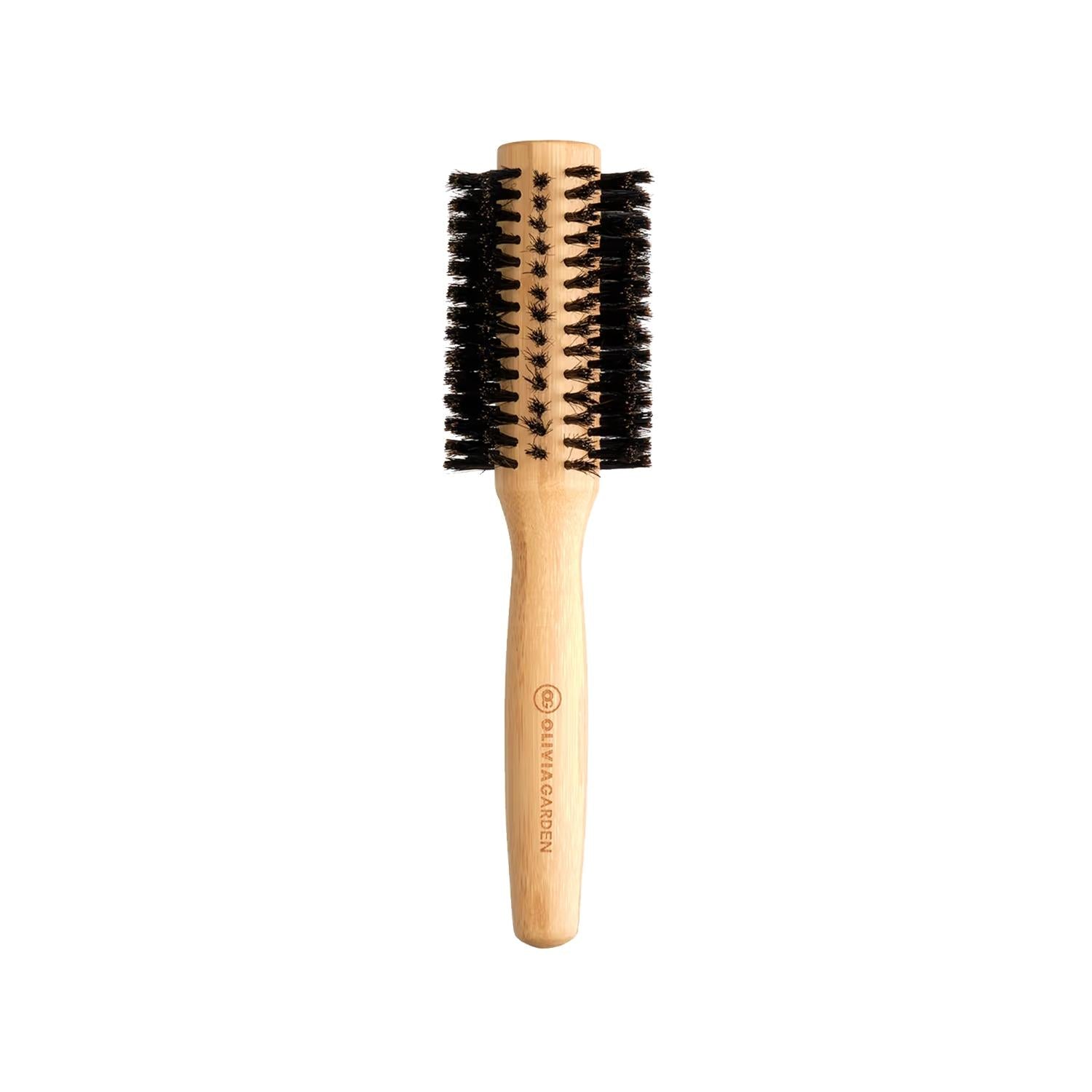 Olivia Garden Bamboo Touch 30mm Blowout Boar Bristle Hair Brush - Achieve Salon-Quality Smooth Hair at Home