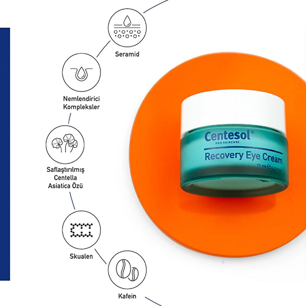 Görkito Centesol Hydrating Eye Cream, Natural Vegan Skincare for Dark Circles & Dry Skin - 0.51 fl oz