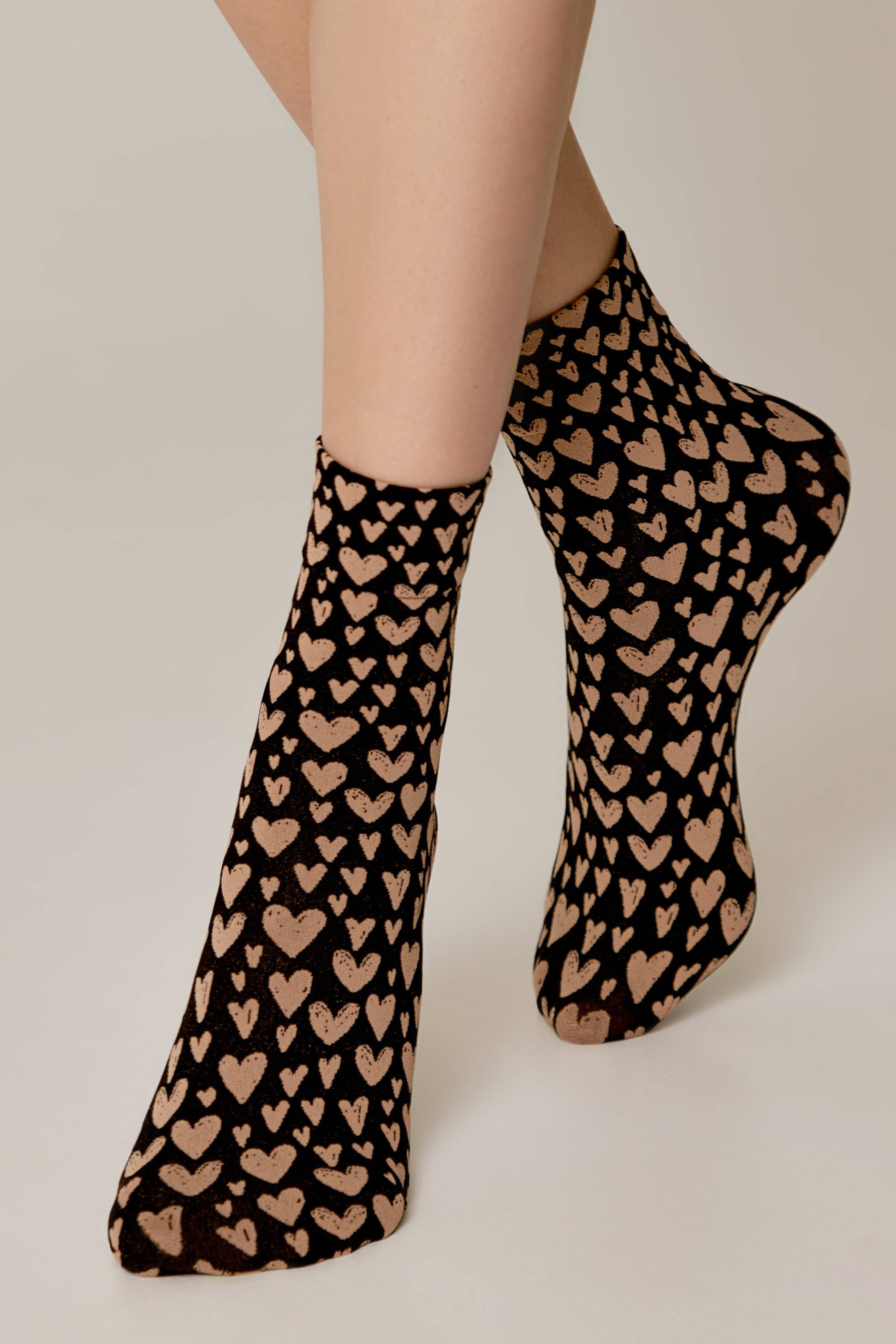 TheRanok.com Socks Conte Fantasy - Heart Pattern — main product shot