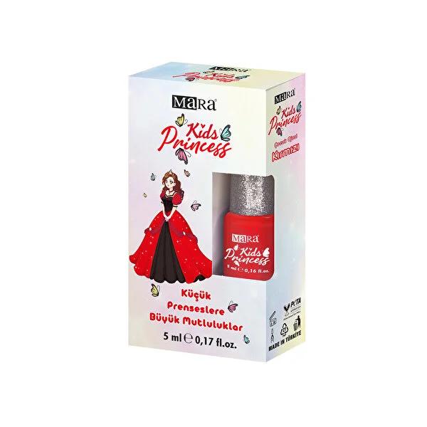 Mara Kids Princess: Safe, Non-Toxic, Water-Based Red Nail Polish for Children - Easy Peel Off, Acetone-Free