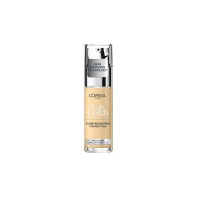 Loreal Paris True Match Foundation 30 ml - Cool Undertone, Long-Lasting, Hyaluronic Acid Enriched