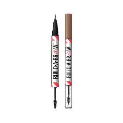 Maybelline Build-A-Brow: 2-in-1 Soft Brown Eyebrow Pen & Setting Gel | Long-Lasting Definition, Easy Application, Natural Look
