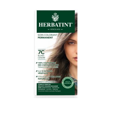 Herbatint 7C Ash Blonde Hair Dye: Gentle, Ammonia & Paraben Free Color with Herbal Extracts for Sensitive Scalp & Gray Coverage