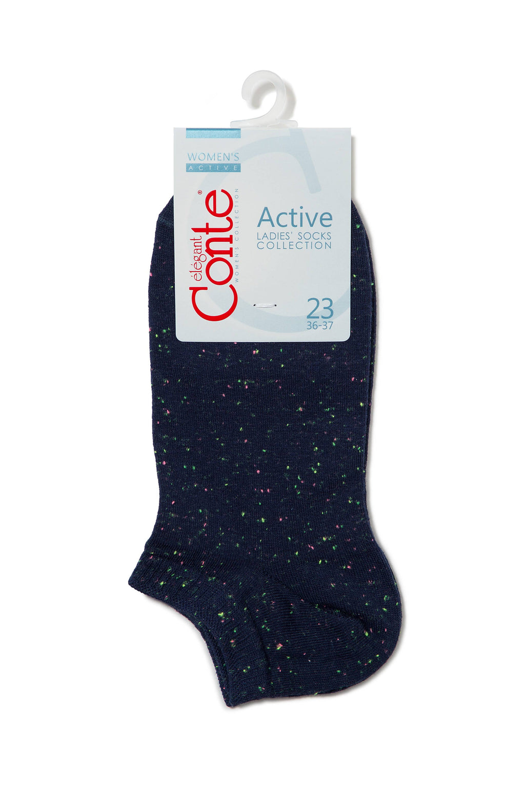 TheRanok.com Cotton Ankle Socks Conte Active - 085 Knitted Colorful Pixels — alternative angle