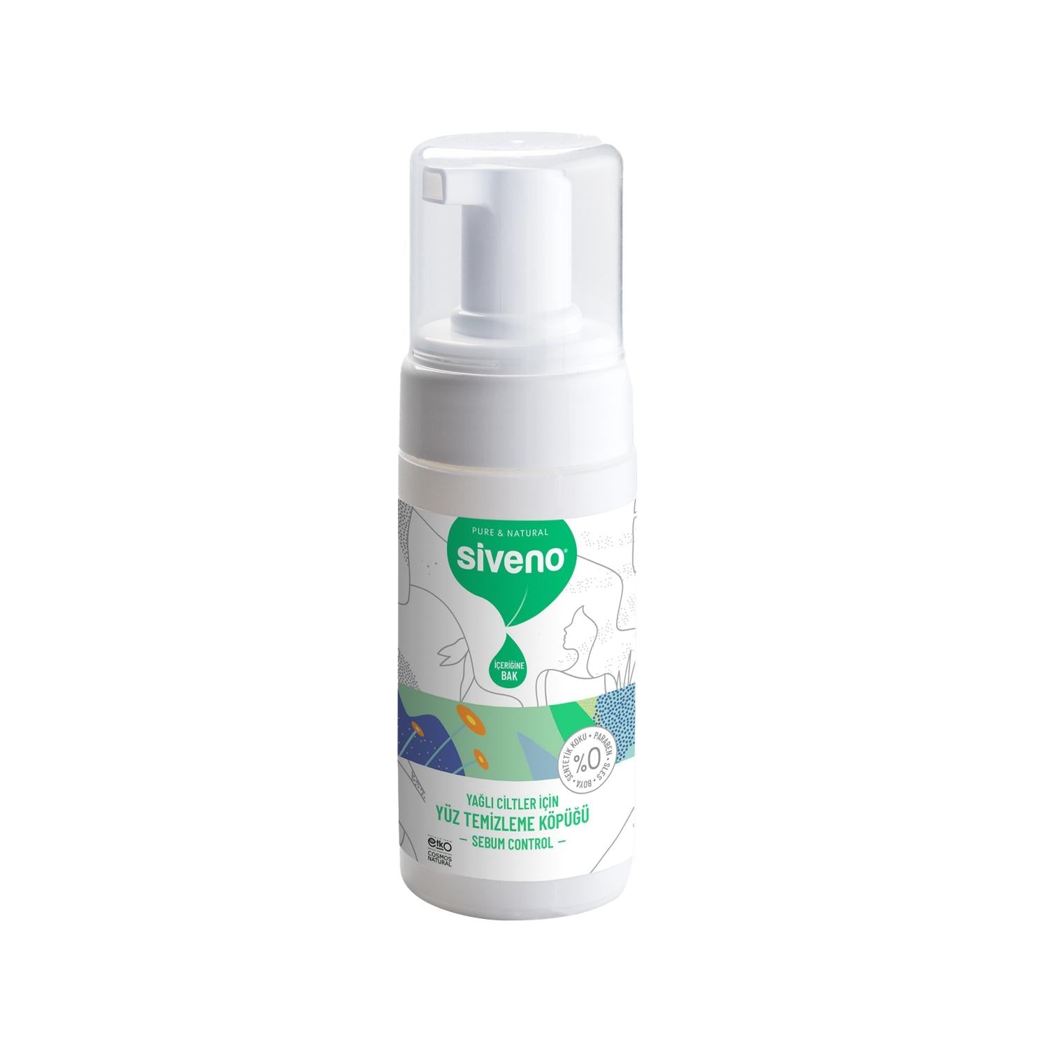 Siveno Natural Face Cleansing Foam 100ml - Gentle & Organic Face Wash for Sensitive Skin