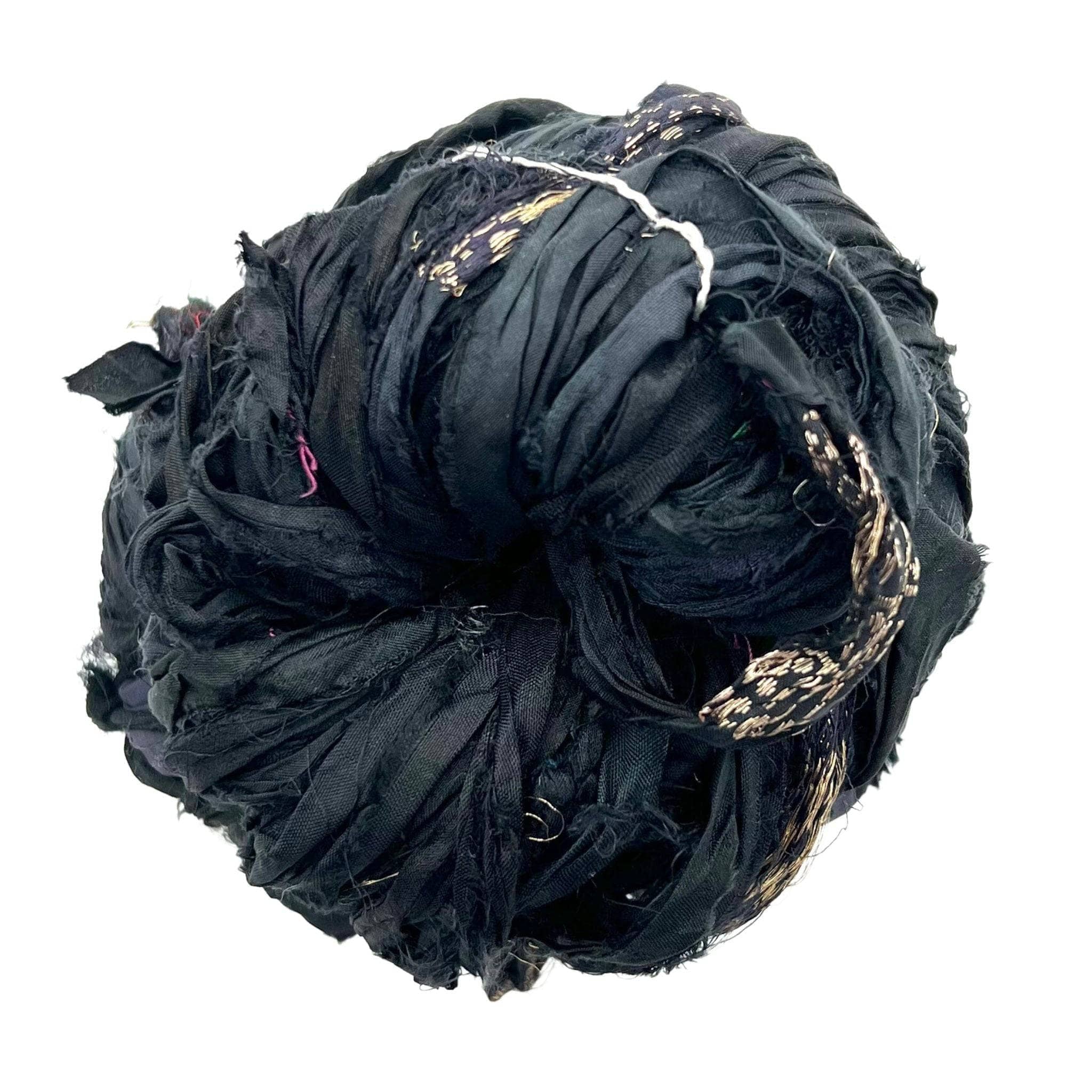 Darn Good Yarn Artisan Recycled Sari Ribbon – Sari Treasures in Every Strand — fabric or material detail