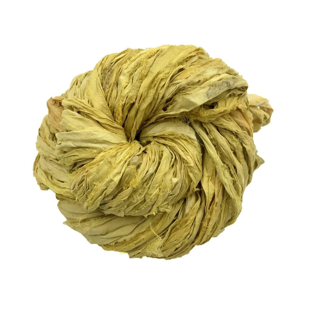 Darn Good Yarn Artisan Recycled Sari Ribbon – Sari Treasures in Every Strand — detail close-up