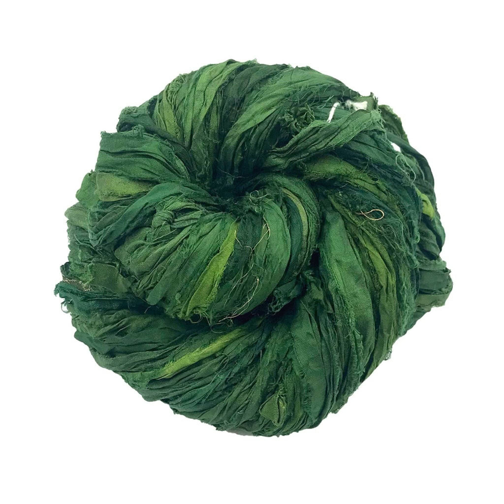 Darn Good Yarn Artisan Recycled Sari Ribbon – Sari Treasures in Every Strand — side view
