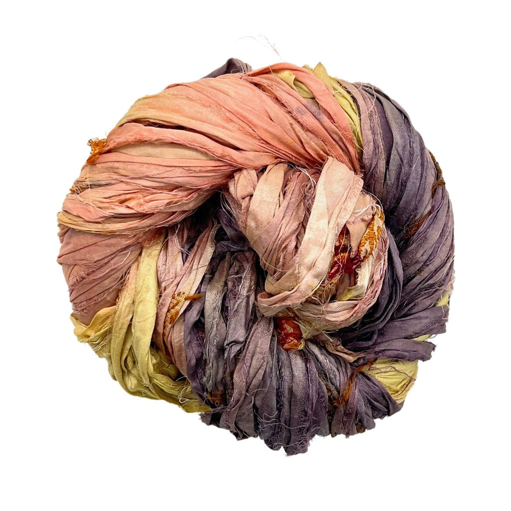 Darn Good Yarn Artisan Recycled Sari Ribbon – Sari Treasures in Every Strand — alternative angle
