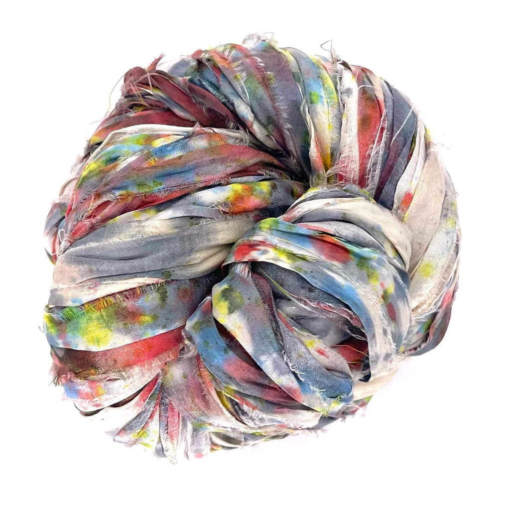 Darn Good Yarn Artisan Recycled Sari Ribbon – Sari Treasures in Every Strand — color detail