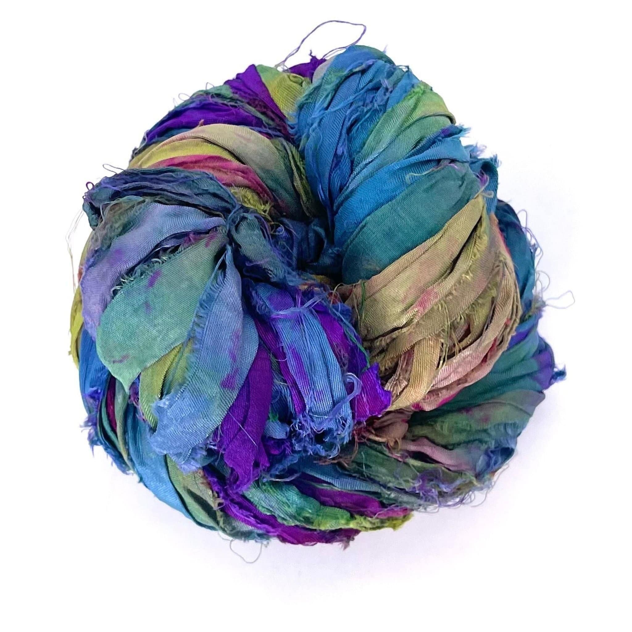 Darn Good Yarn Artisan Recycled Sari Ribbon – Sari Treasures in Every Strand — feature highlight