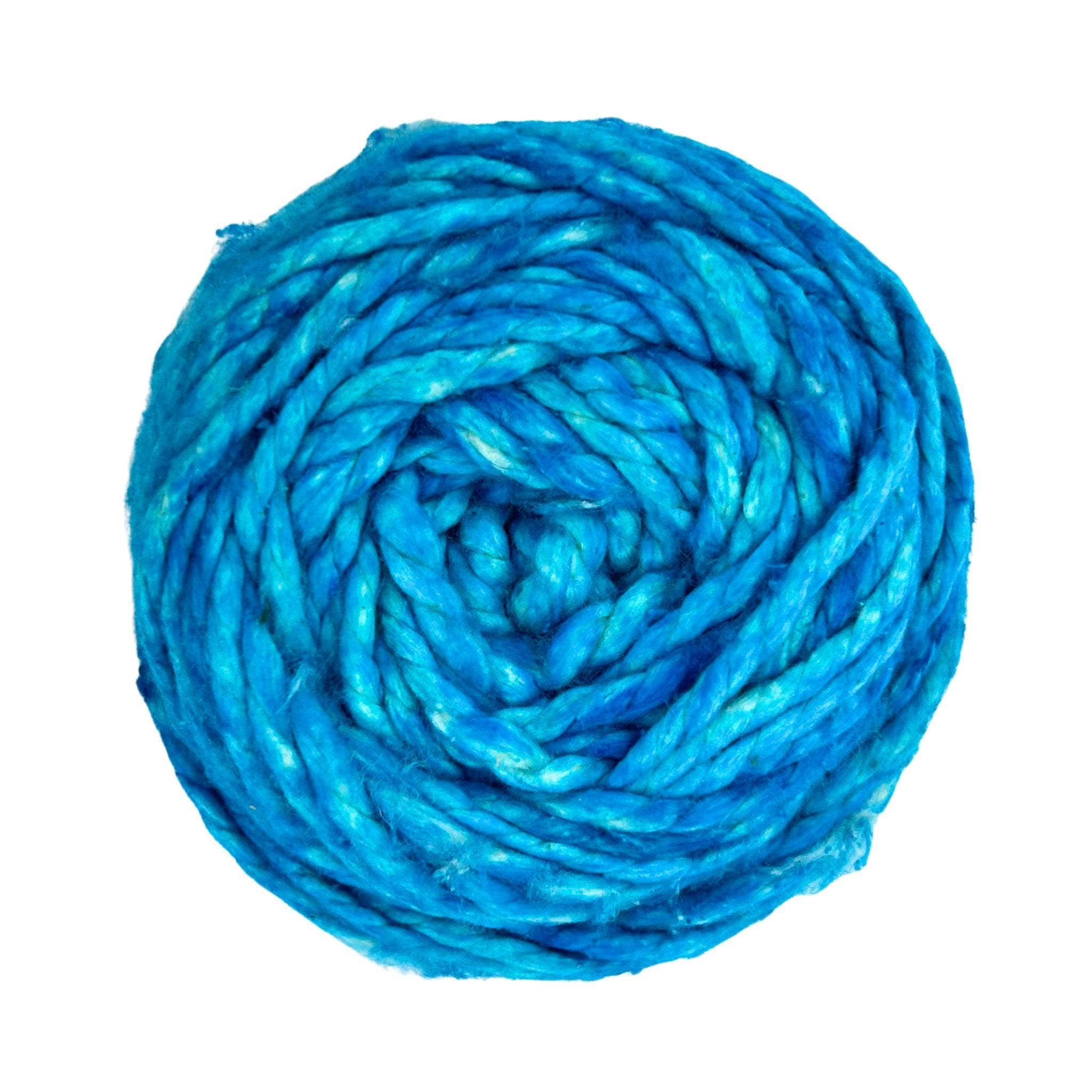 Darn Good Yarn Cloud Soft Recycled Silk – Worsted Weight — detail close-up