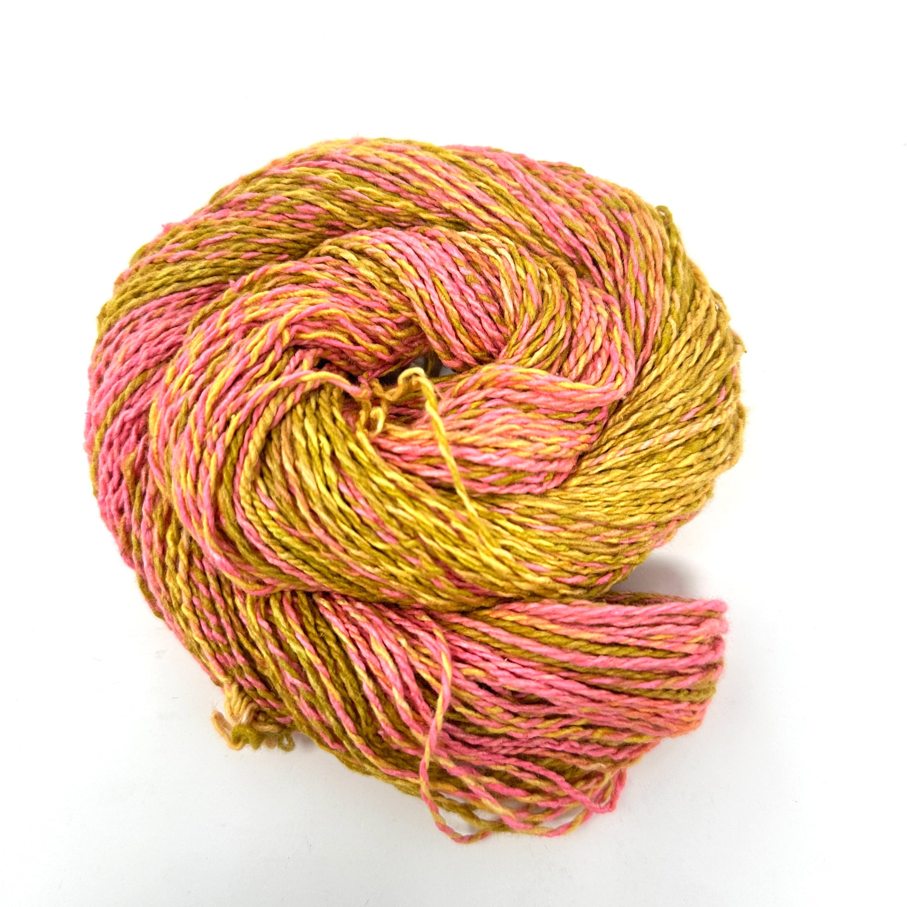 Darn Good Yarn Darn Good Twist Sport Weight Silk Yarn — comparison shot
