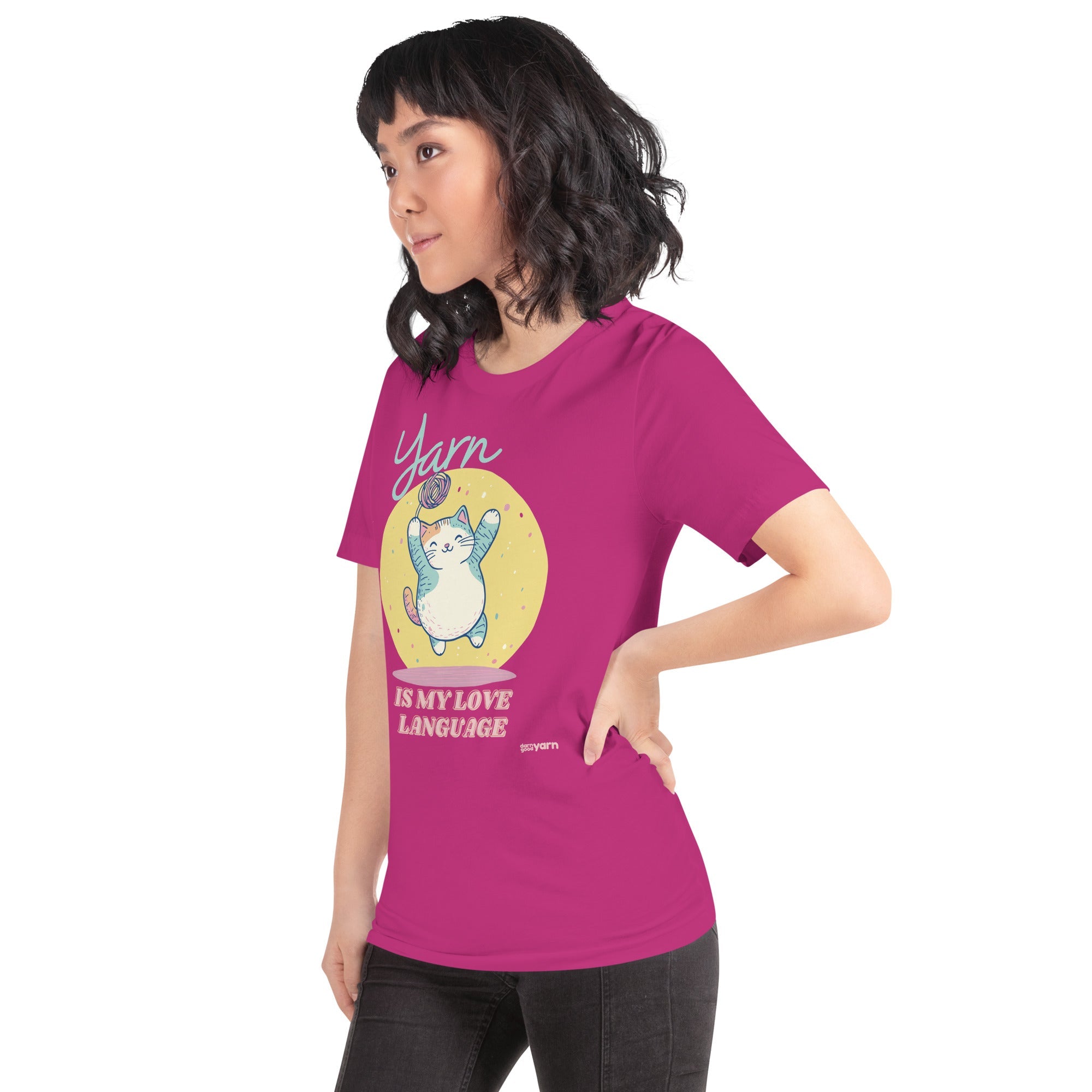 Darn Good Yarn Darn Good Yarn “Yarn is My Love Language” T-Shirt — main product shot