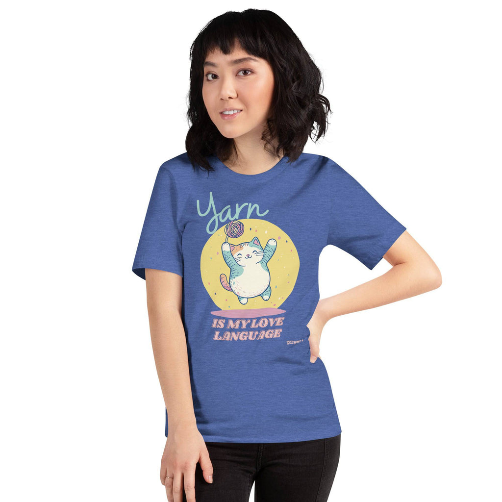 Darn Good Yarn Darn Good Yarn “Yarn is My Love Language” T-Shirt — side view